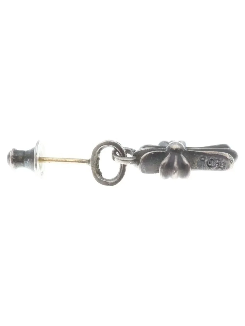 Chrome Hearts Bby Pprchn Baby Fat Cloth Drop Earrings Silver